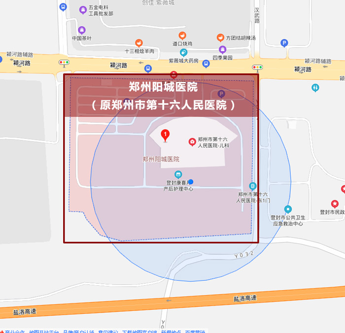 郑州市阳城医院位置信息