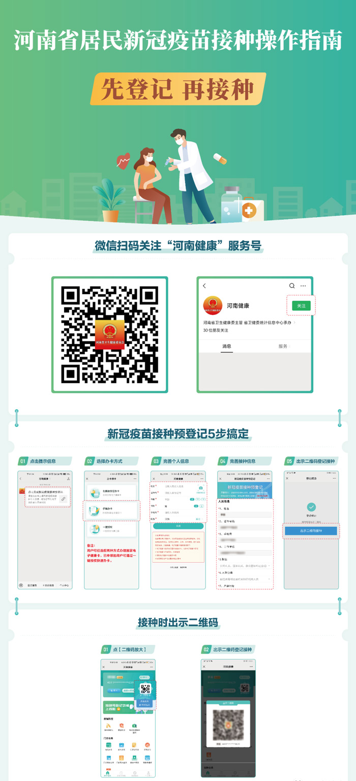 为节省您的接种等候时间，请配合完成接种信息预登记